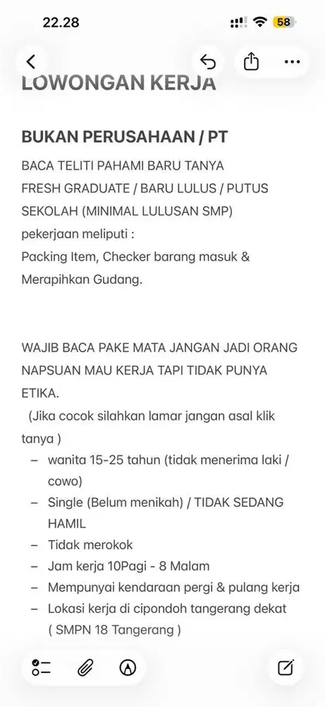 LOWONGAN KERJA PAKING PAKET ONLINE SHOP DAN CHECKER BARANG