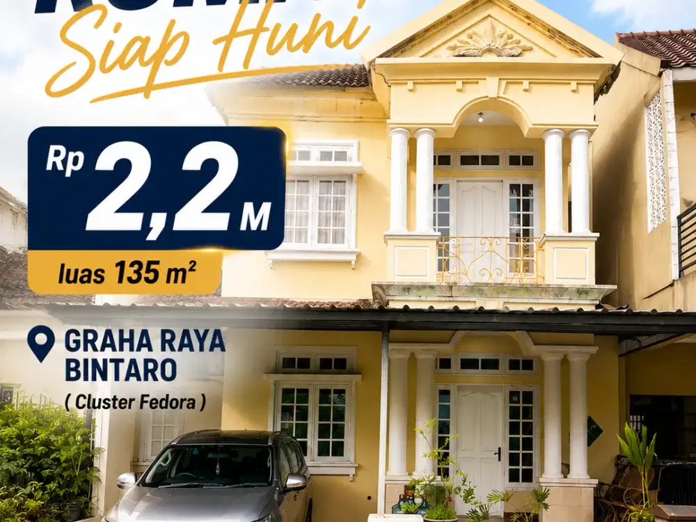 Dijual Rumah Siap Huni di Graha Raya Bintaro 2,2M