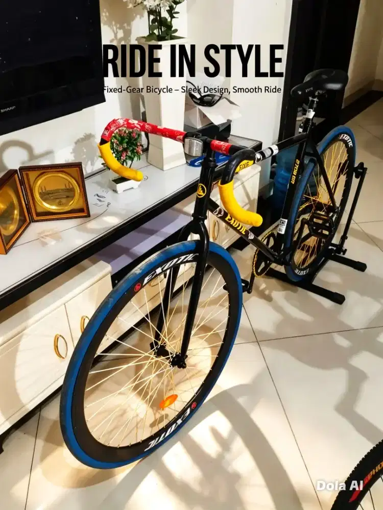 Sepeda Fixie Exotic 700C Rangka Alloy Ringan, Siap Pakai