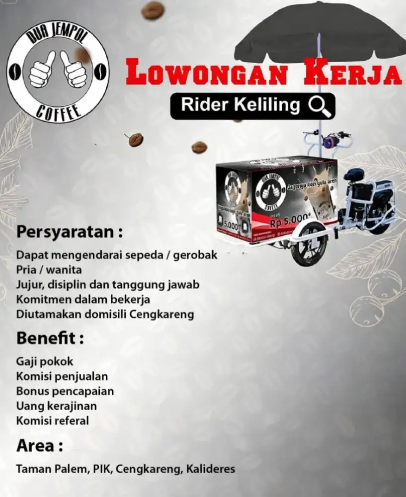 Dibutuhkan Rider barista keliling