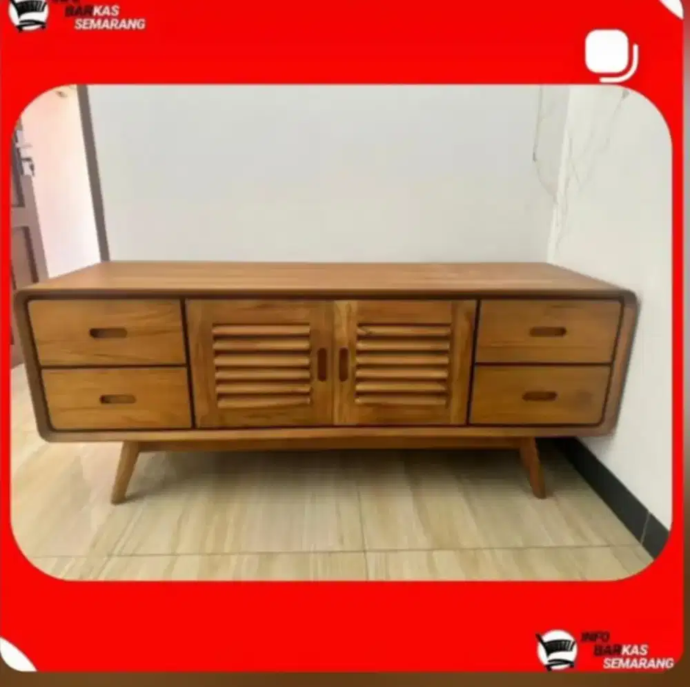 Bufed TV minimalis Jati