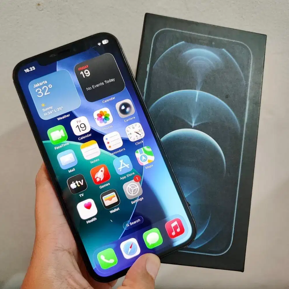 Iphone 12 pro 256 inter fullset oem minus face id n batre notif