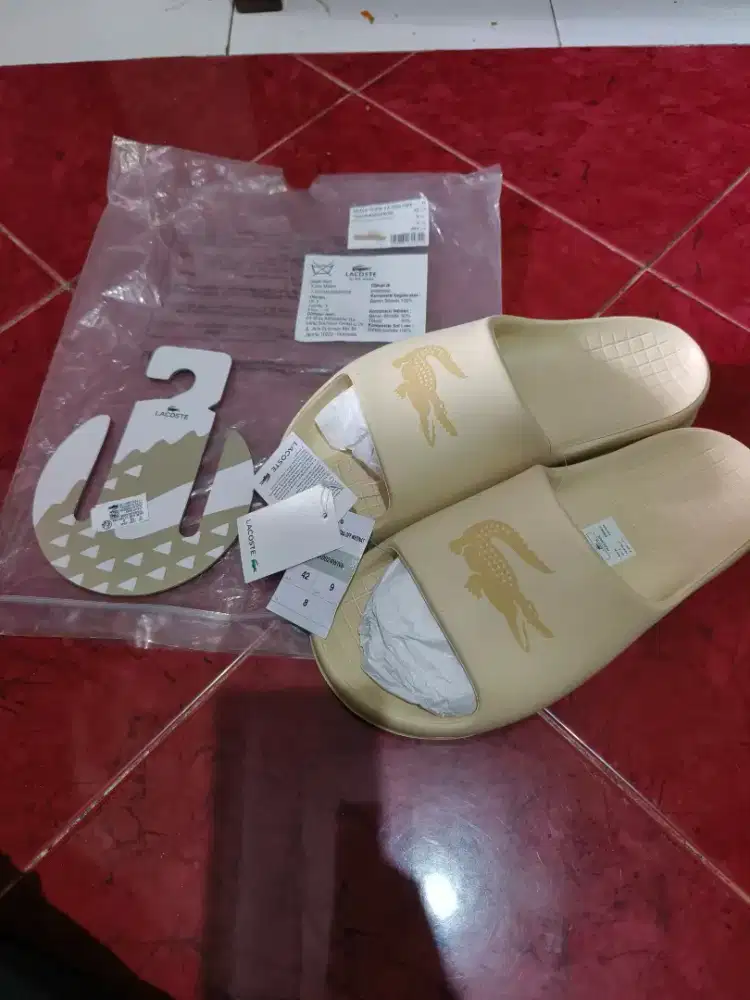Sandal Pria Lacoste Serve 2.0 Slide Size 42 Kondisi Baru Original