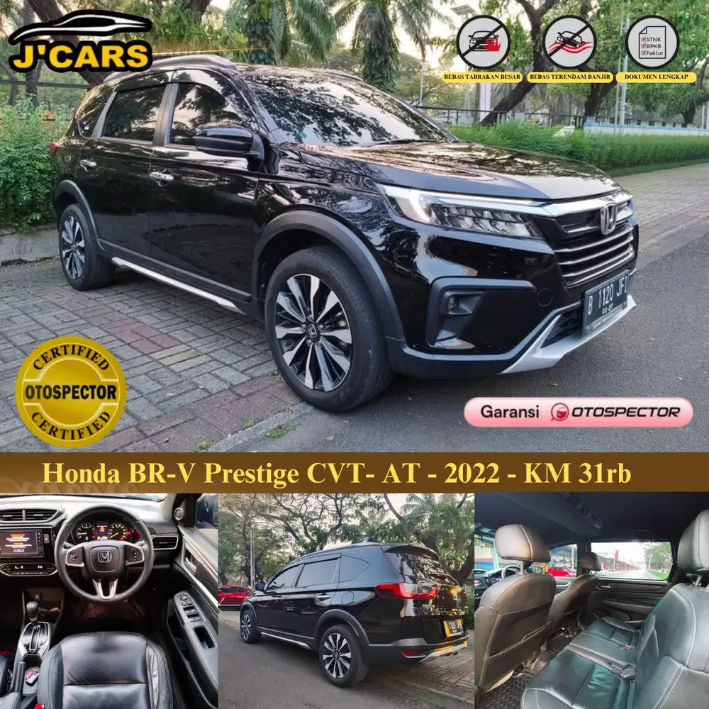 Honda BR-V Prestige CVT AT 2022 - DP Ringan Murah