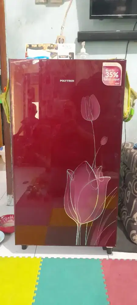 Kulkas Polytron tempered glass blezza 2