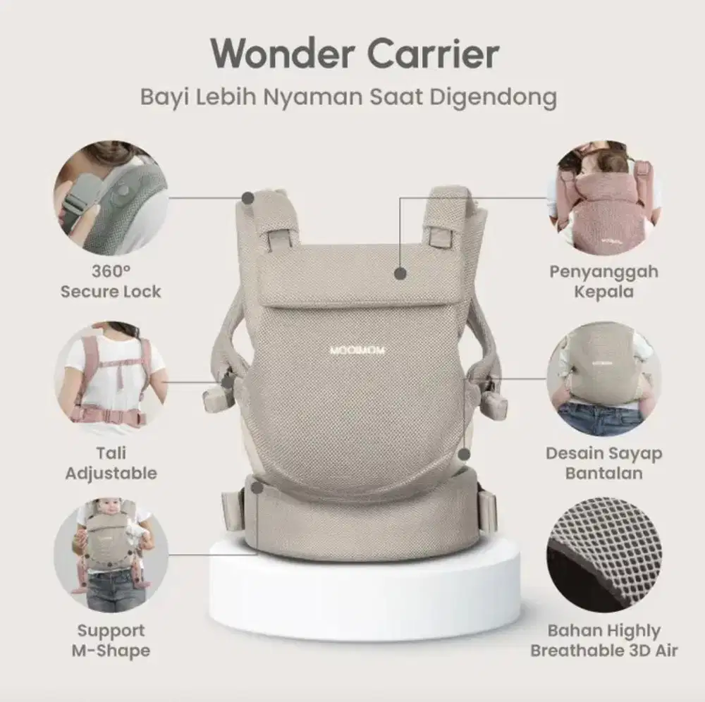 Gendongan Bayi Carrier Mooimom
