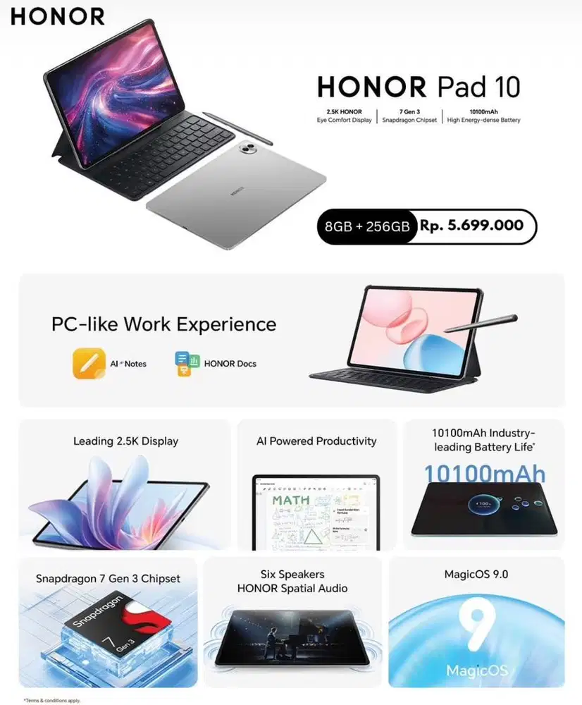 HONOR PAD 10 8/256 free keyboard