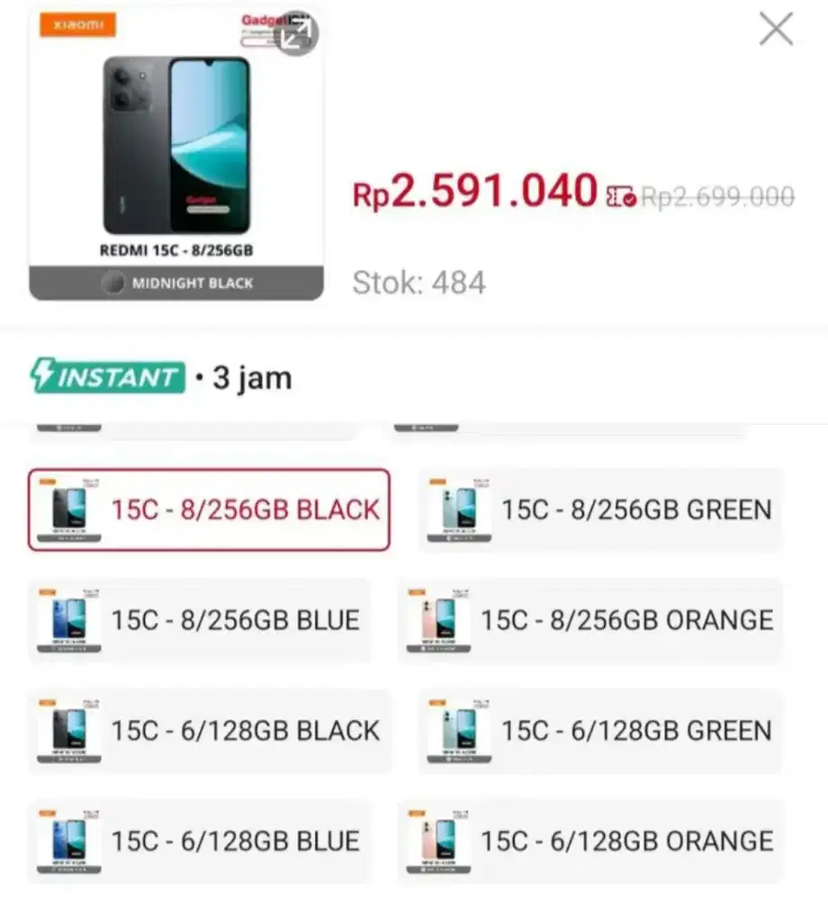 REDMI 15C 8+8/256