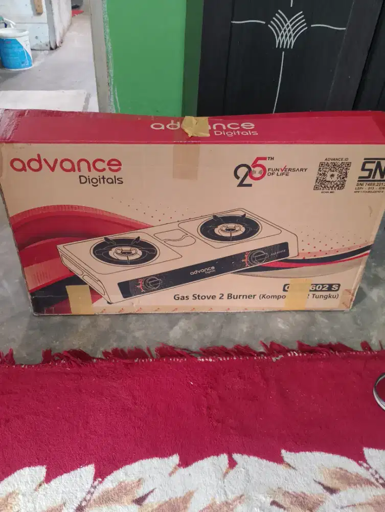 Di jual Kompor gas 2 tungku ADVANCE barang baru harga second