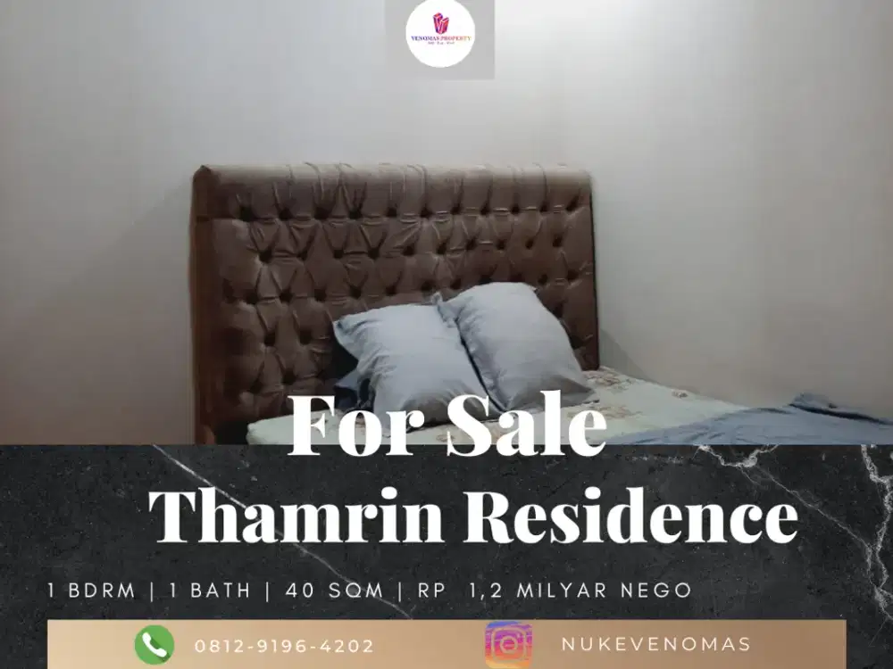 Dijual Apartemen Thamrin Residence 1BR Furnished Bagus Tower A