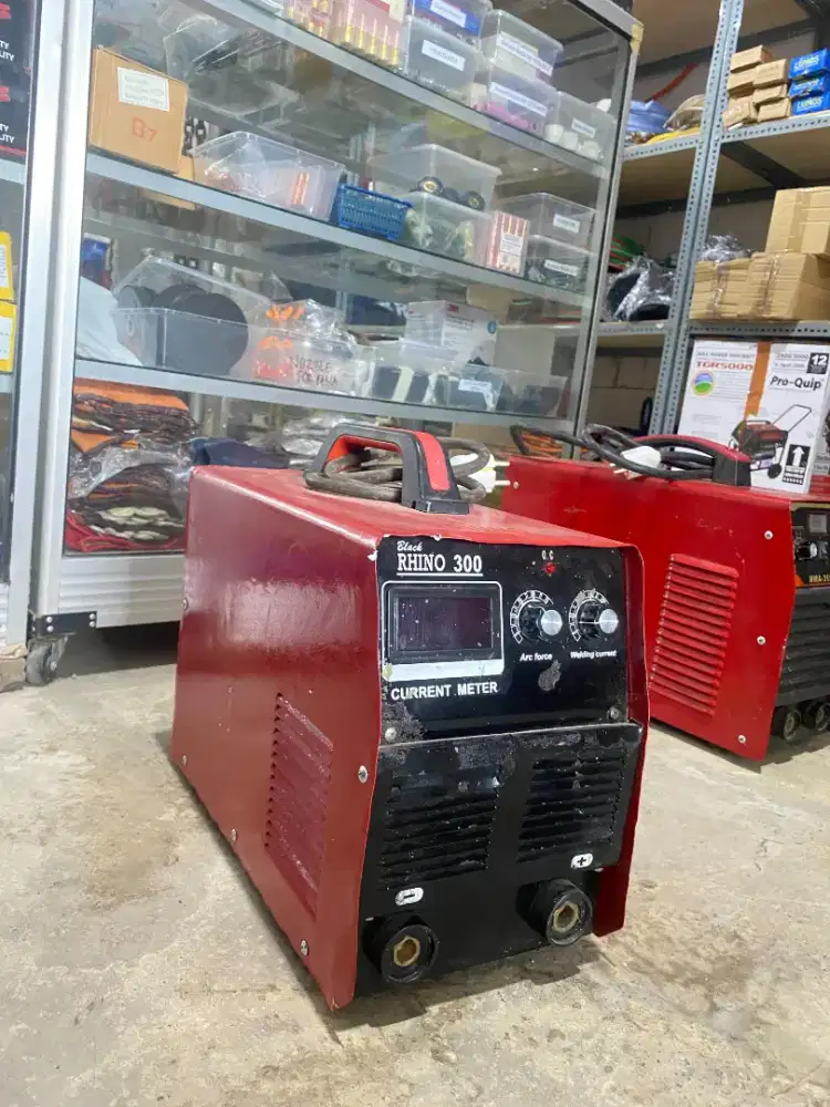 MESIN LAS BEKAS MMA 300A 1 PHASE RHINO SECOND LISTRIK INVERTER IGBT DC