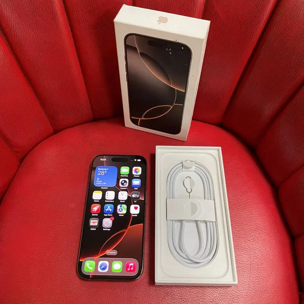 iPhone 16 Pro 128gb Desert Titanium Garansi iBox Aktif Fullset Ori