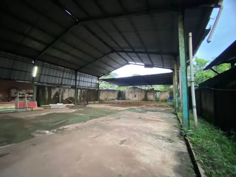 Disewakan Gudang Terbuka Atau Workshop Dan Lahan Di Bantar Gebang Kota Bekasi - Luas 1280 M2 - Shm - Akses 3 Tol (873)