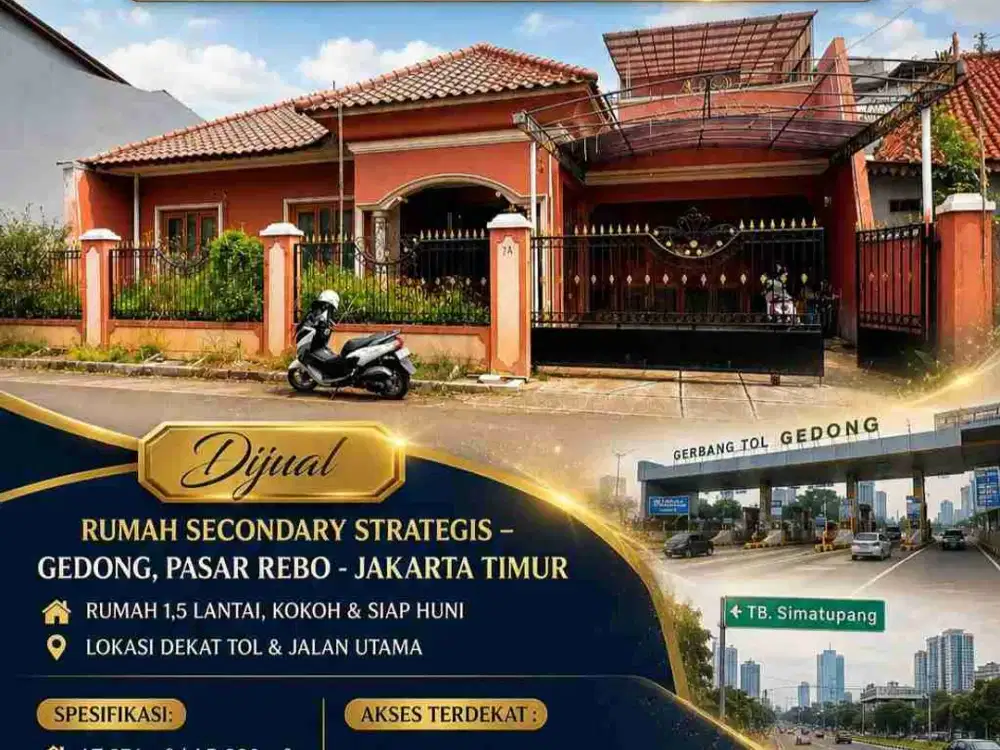 rumah luas gedong pasar rebo Jakarta Timur