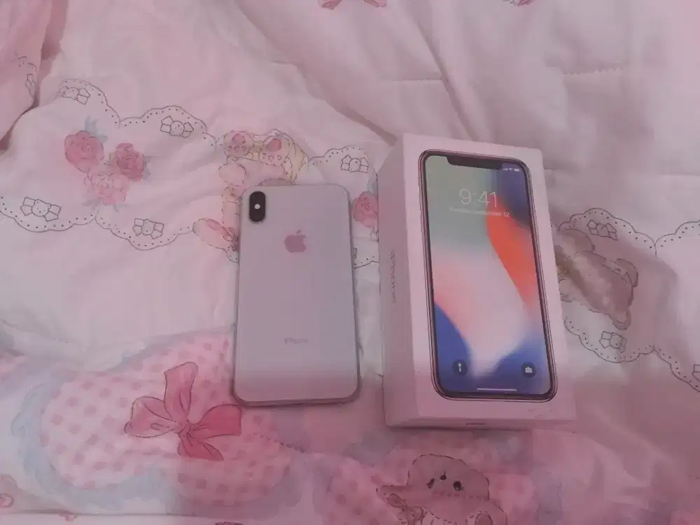 IPhone X 256gb Silver Inter Resmi (Box Tembus & Sinyal Aman)