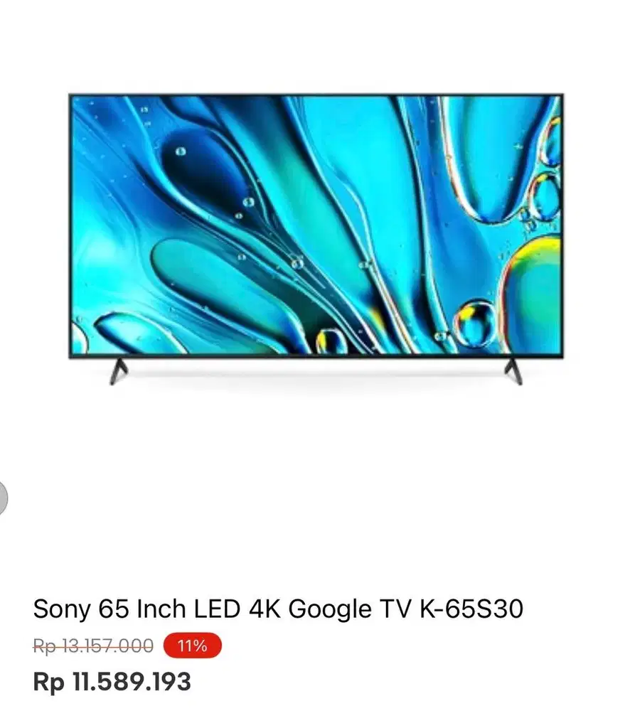 SONY GOOGLE TV 4K 65 inci