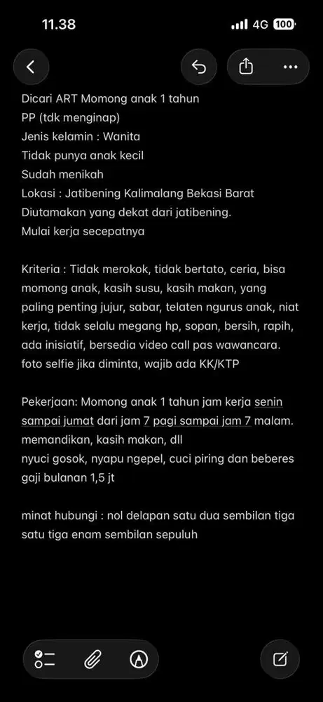 ART MOMONG ANAK 1 THN PP JATIBENING