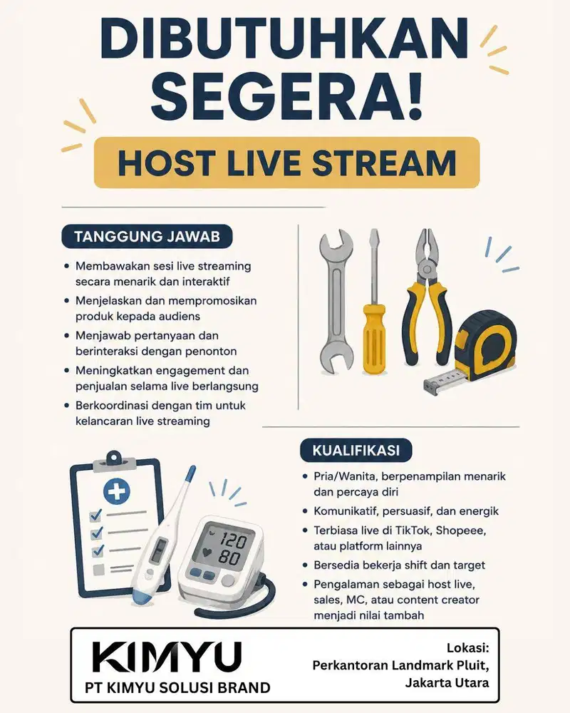 Lowongan Kerja Host Live Streaming
