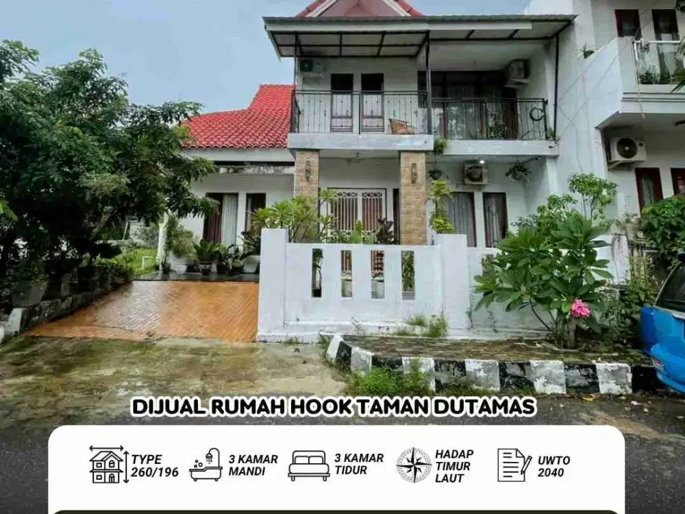 Dijual rumah hook 2 lantai taman dutamas