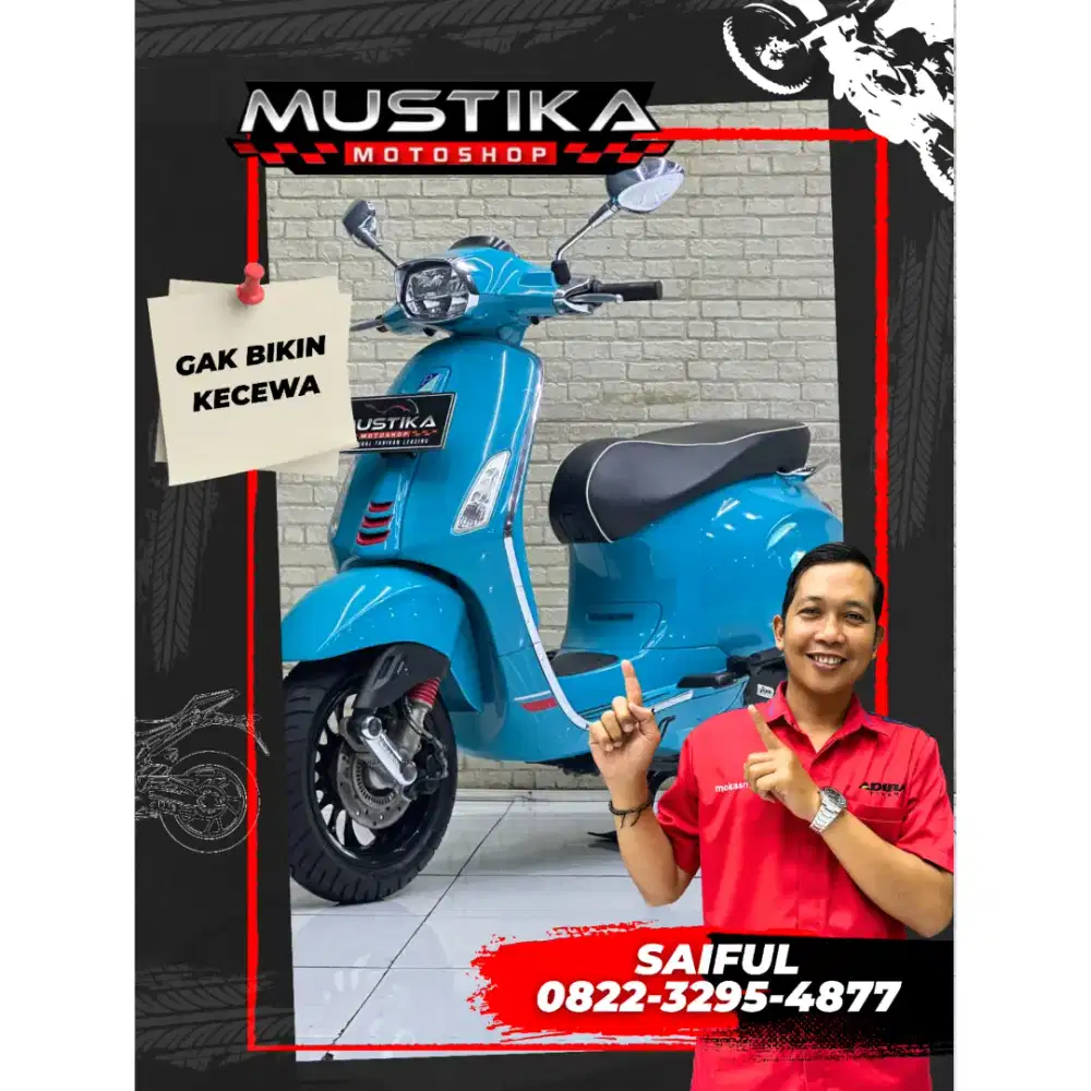 Perfect Condition!!Vespa Sprint S 150cc ABS 2021 N Asli Mulus-Mustika
