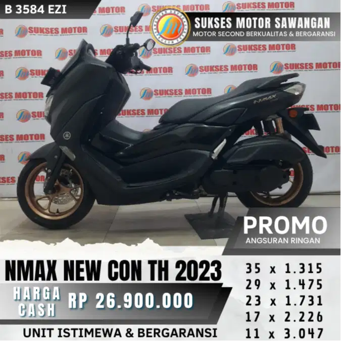 ISTIMEWA NEW NMAX CON TH 2023 HITAM KEYLES MULUS BISA KREDIT GARANSI