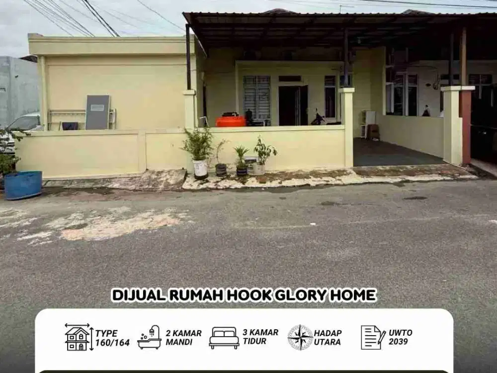 Dijual cepat rumah hook siap huni glory home sei panas