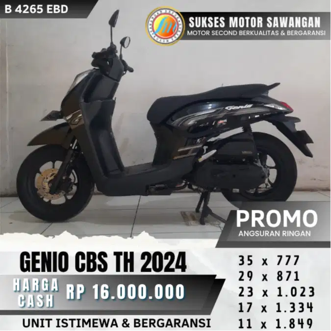 ISTIMEWA HONDA GENIO CBS TH 2024 UNIT MULUS BISA CASH KREDIT GARANSI