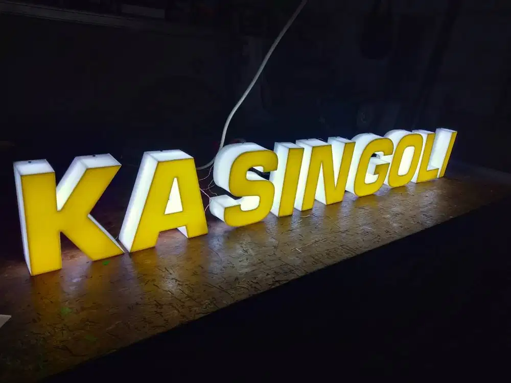 HURUF TIMBUL, NEON BOX, PAPAN REKLAME, DISPLAY AKRILIK, DLL