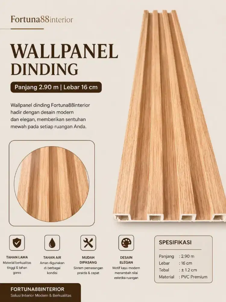 Wallpanel dinding p 2,90 L 16cm