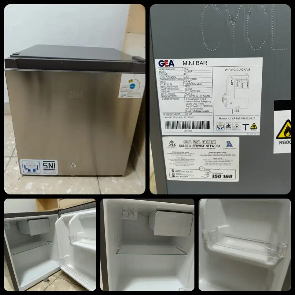 Kulkas Mini Bar GEA RS-06DR Bekas Rasa Baru