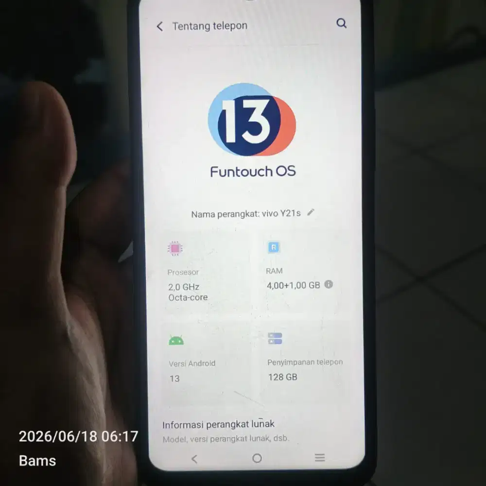 Dijual HP vivo y21s ram 4/128