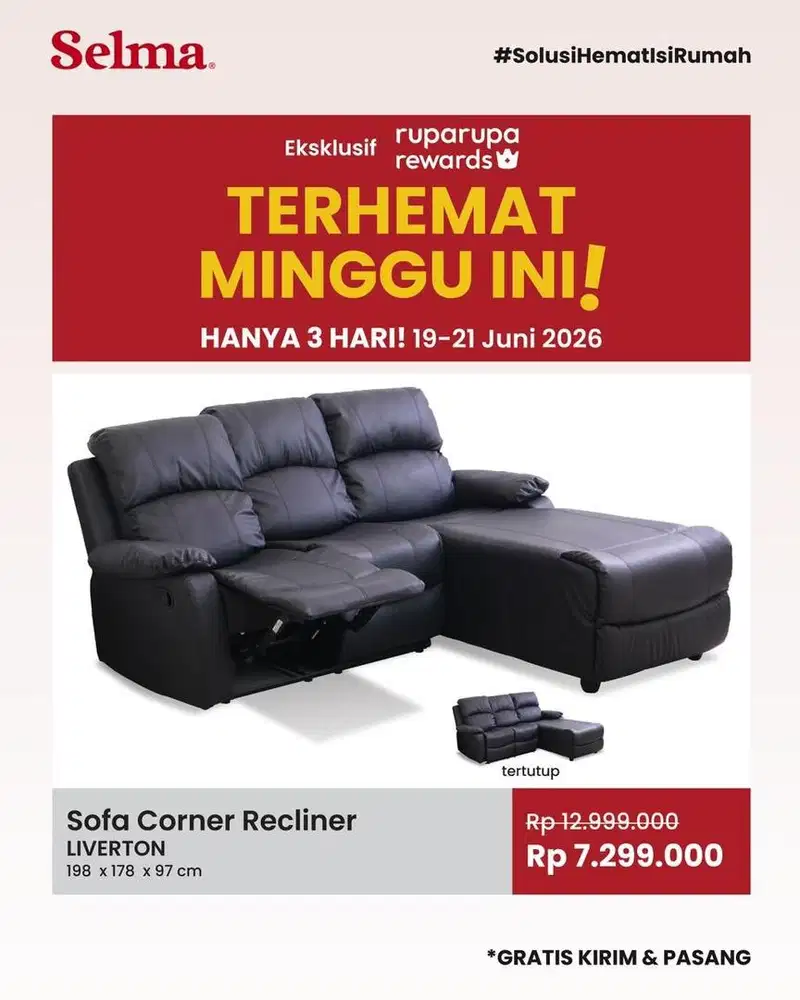 Sofa Recliner type L Kulit