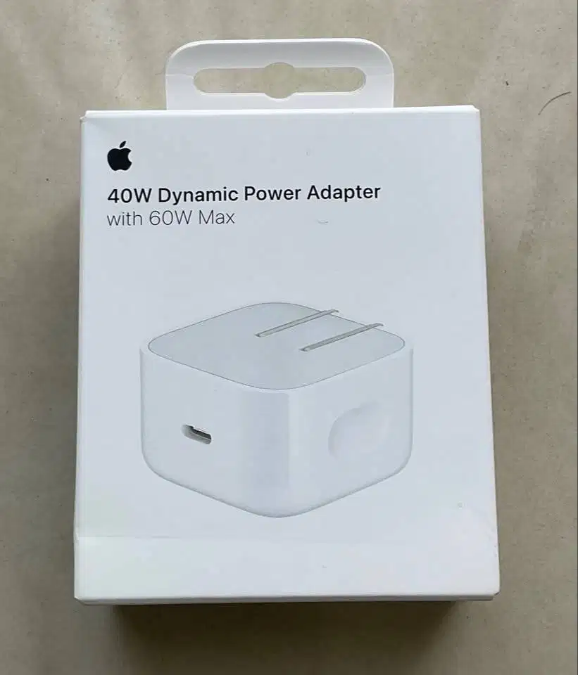 Apple Charger 40W Dynamic Power Adapter 60W Ori Baru Segel Garansi