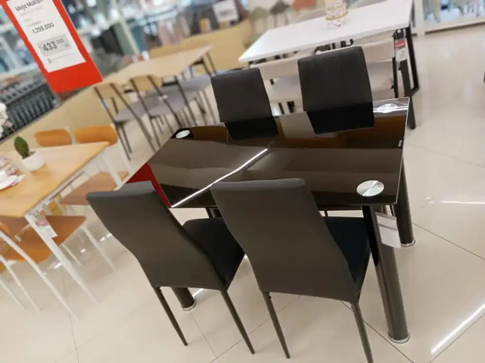 SET MEJA MAKAN KACA MURAH