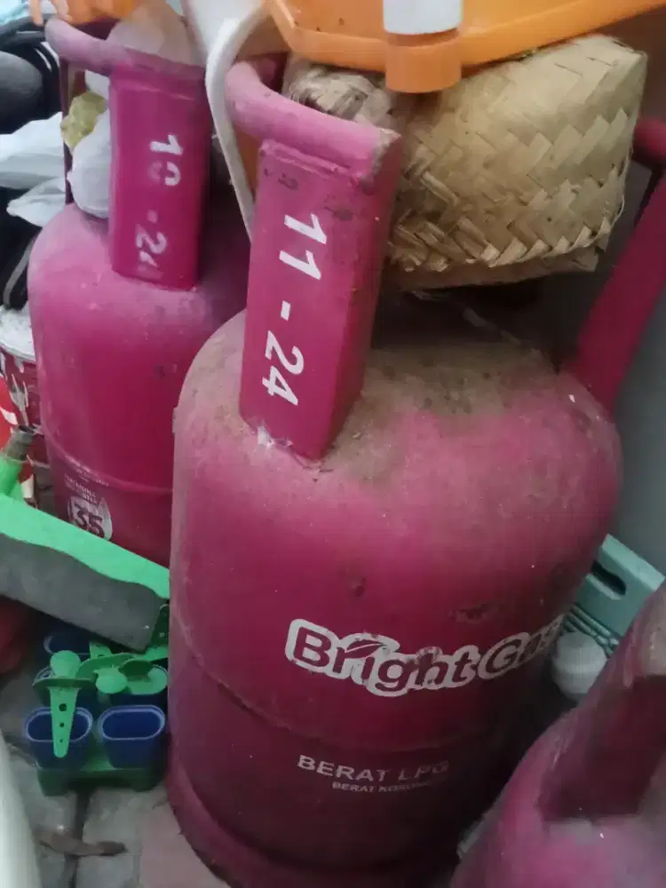 Tabung gas kosong 12kg pink bright gas