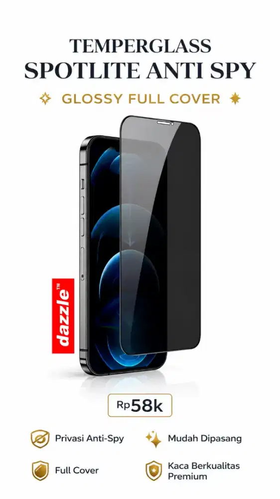 Temperglass Spotlite Anti Spy