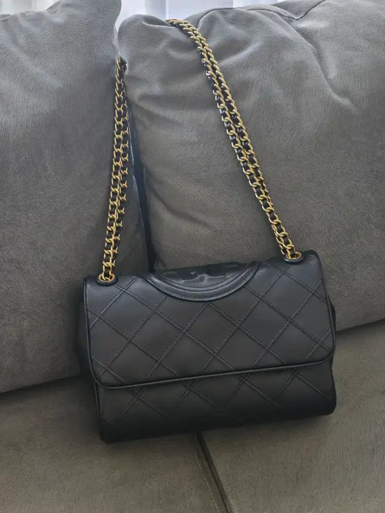 Tas Tory Burch Fleming Soft Convertible Shoulder Bag Black