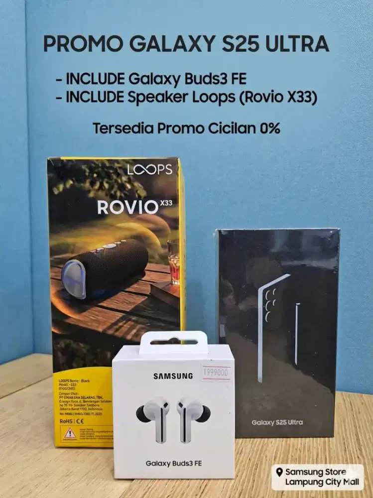 SAMSUNG GALAXY S25 ULTRA FREE BUDS3 FE DAN SPEAKER