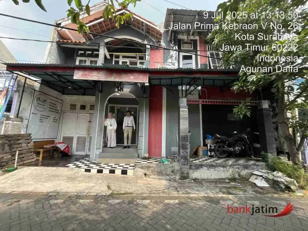 Dijual via lelang rumah JL. BLOK PRIMA KEBRAON V NO 25 Surabaya