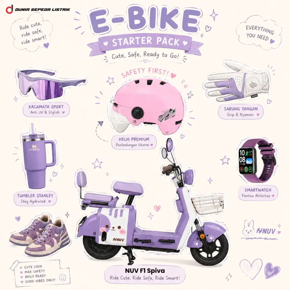 Promo Sepeda Listrik Imut & Murah Nuv Spiva Bisa Kredit