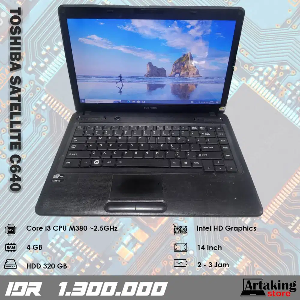 Toshiba Satellite C640 - Core i3 - Ram 4 GB - Normal Siap Pakai