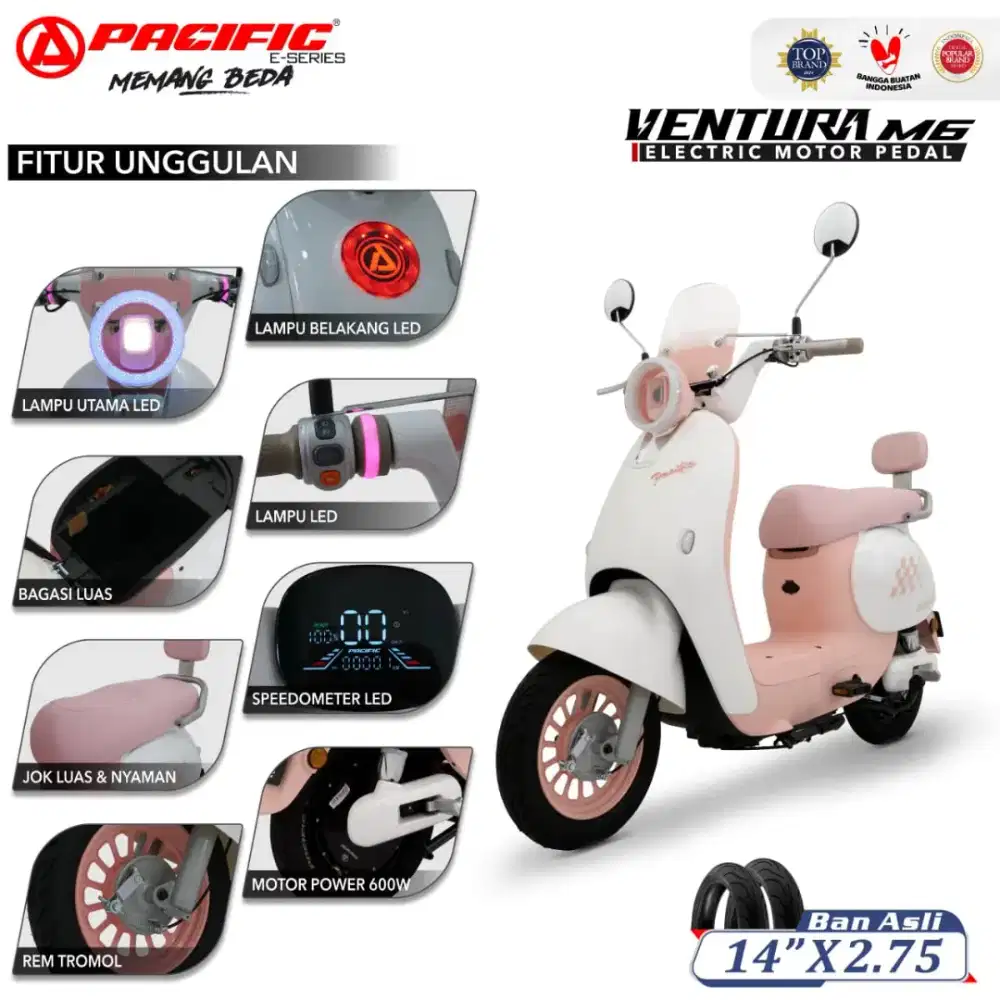 SEPERTI LISTRIK PACIFIC M6 FITUR TERBARU
