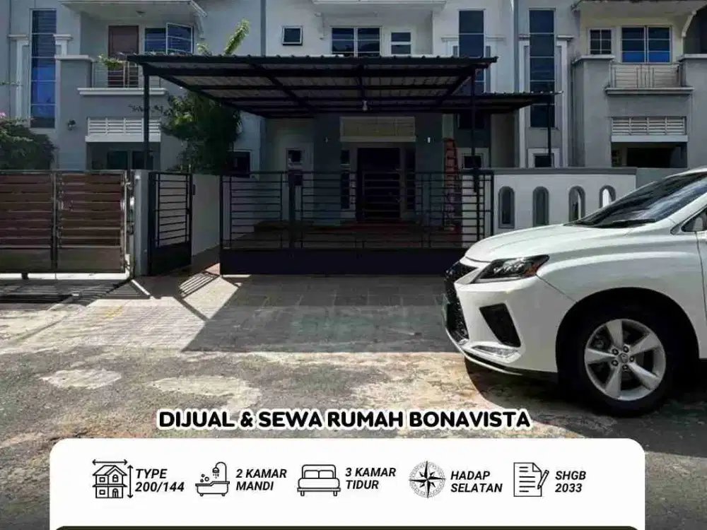 dijual/sewa rumah bonavista batam center