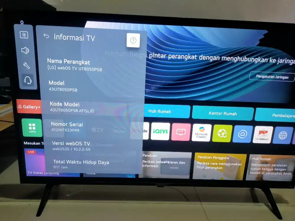 LG UHD AI 43 inch smart TV- seri 43UT80 HDR 10pro, webOS / ThinQ Ai