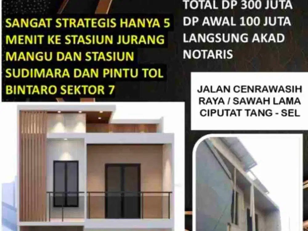 miliki rumah dalam proses bangun akses mobil lokasi sangat strategis dekat stasiun dan pintu tol