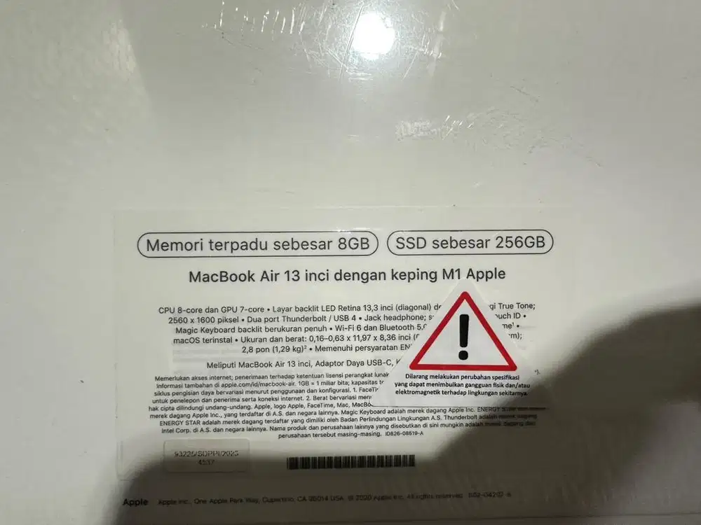 Macbook Air M1 8/256Gb