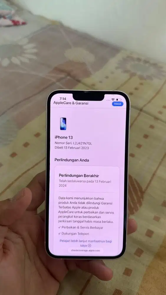 iPhone 13/128GB PINK RESMI BEACUKAI