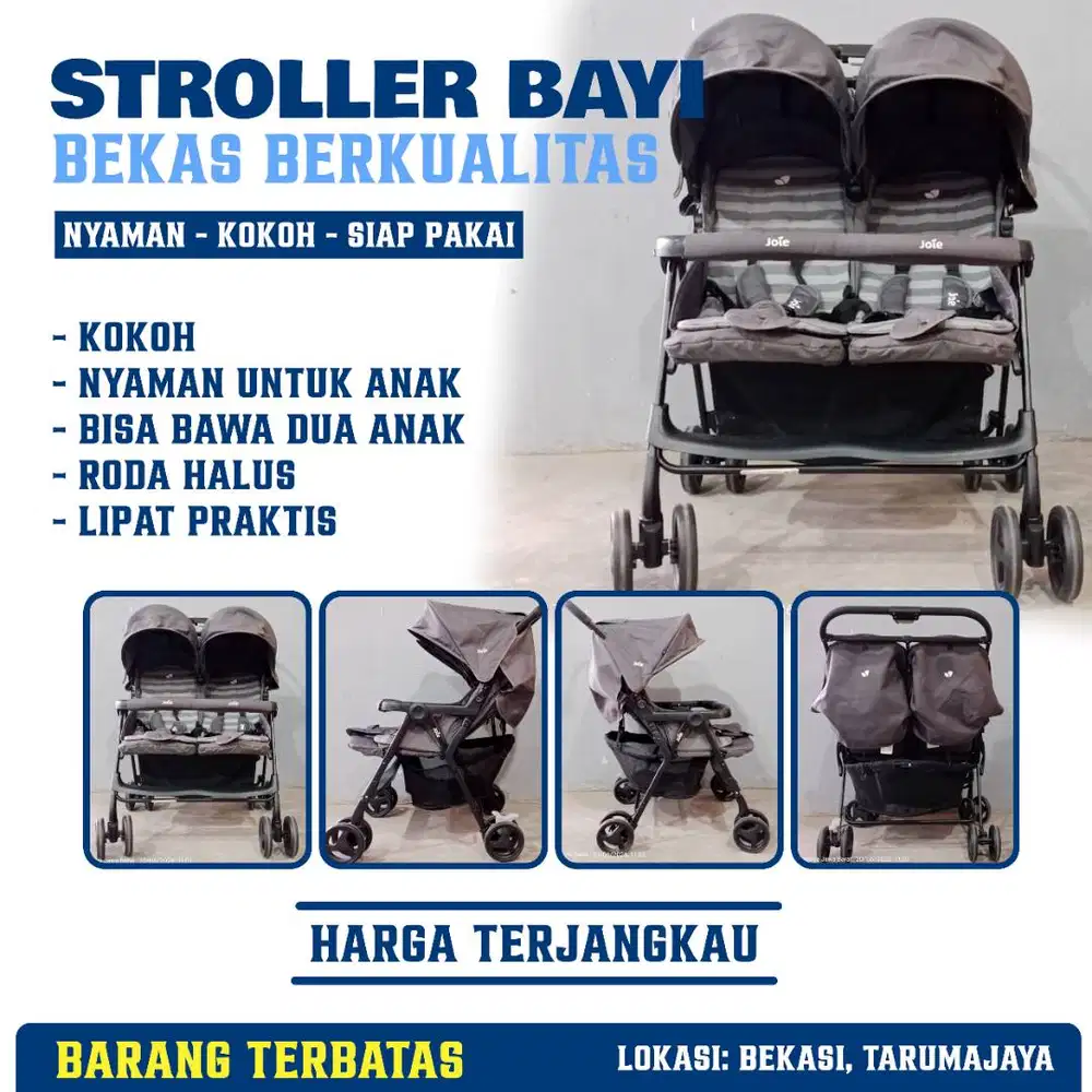 STROLLER BAYI LIPAT, STROLLER BAYI KEMBAR 2, BEKAS