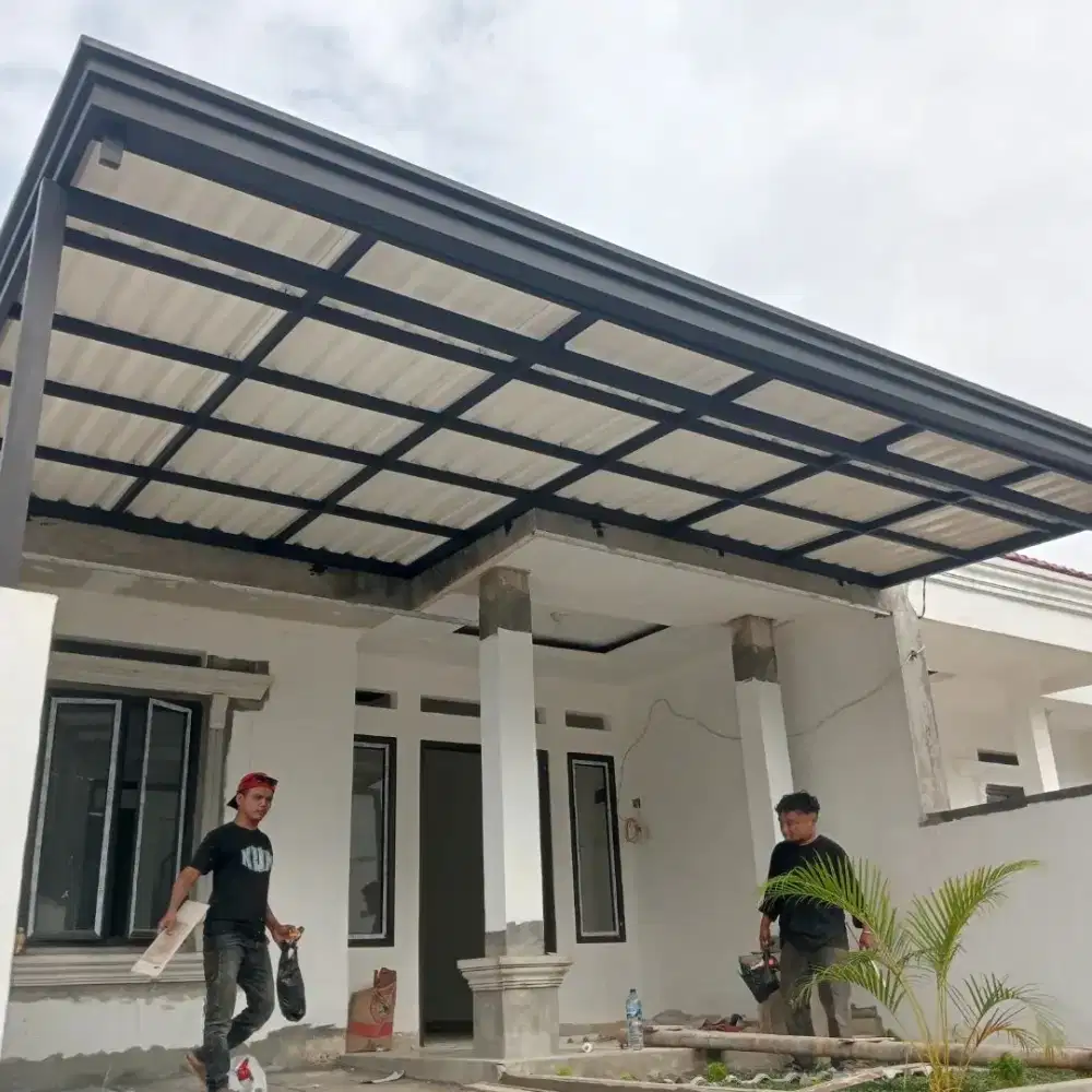Kanopi alderon single layer kombinasi list profil