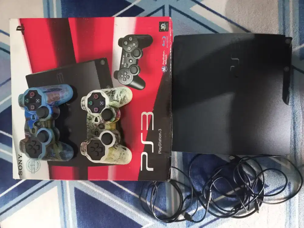 Jual PS 3 HDD 500 lengkap plus stik PS dan kabel chasan stik